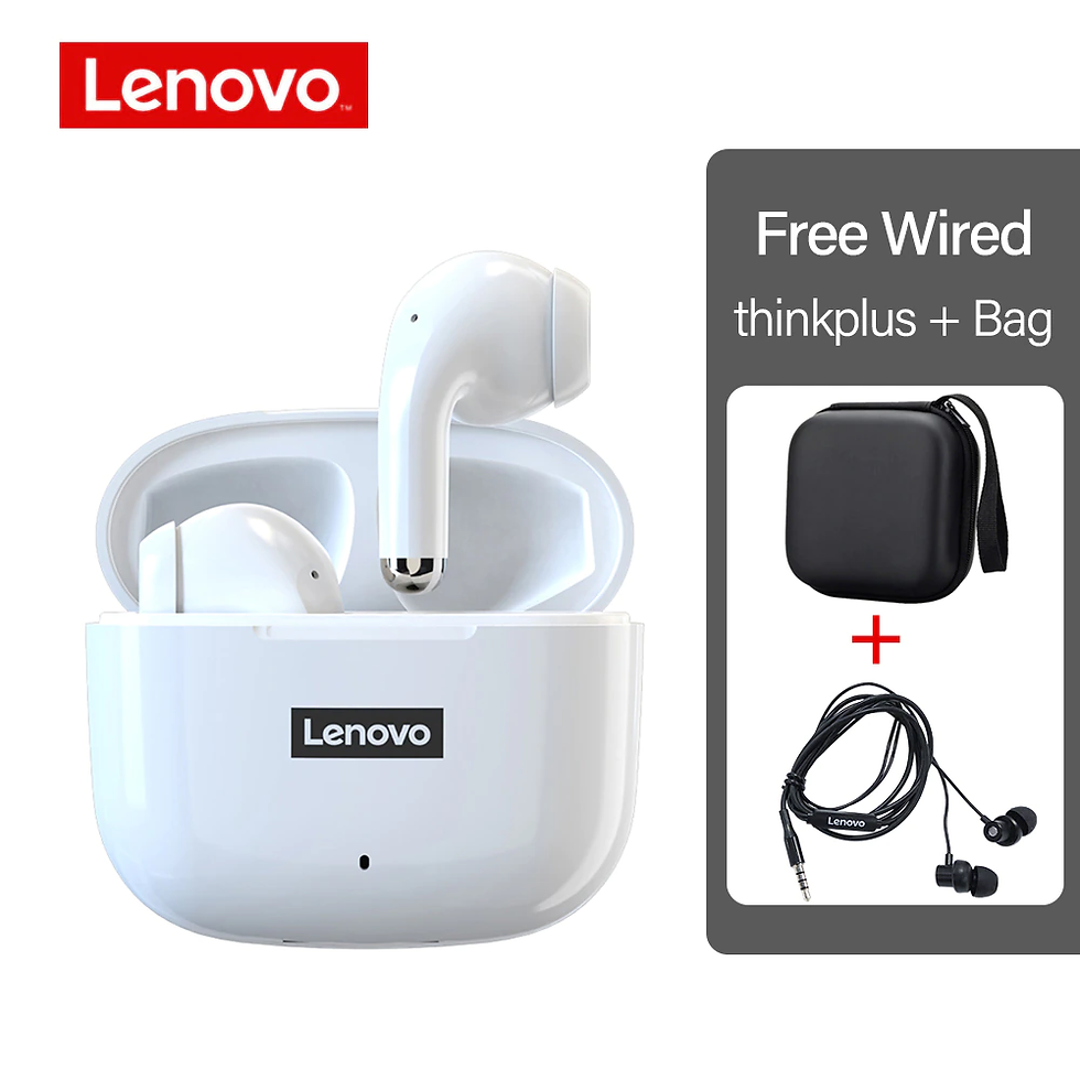 Thumbnail: Auriculares inalámbricos Lenovo originales deportivos con control táctil