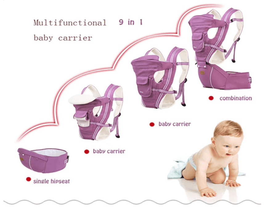 Mochila portabebes ajustable para ir de vacaciones con niños