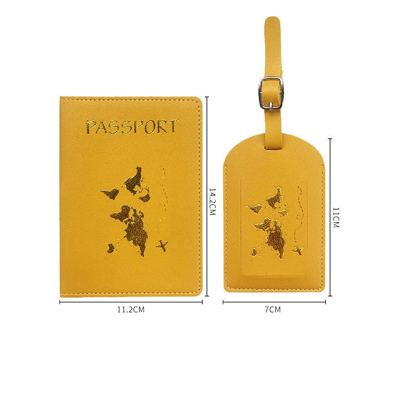 Miniatura: Conjunto de funda de pasaporte y etiqueta de maleta iguales