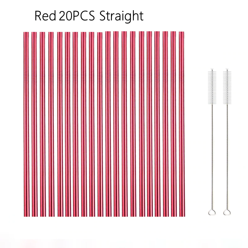 Thumbnail: Juego de pajitas para beber de acero inoxidable reutilizables ecológicas