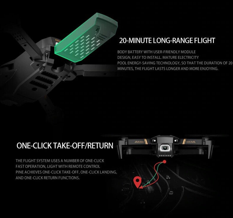 Miniatura: Mejores drones para niños, drones con camara 4k HD dual de gran angular