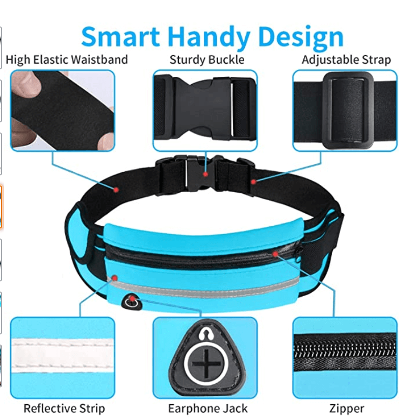Miniatura: Cartera riñonera de cintura antirro impermeable parairdevacaciones