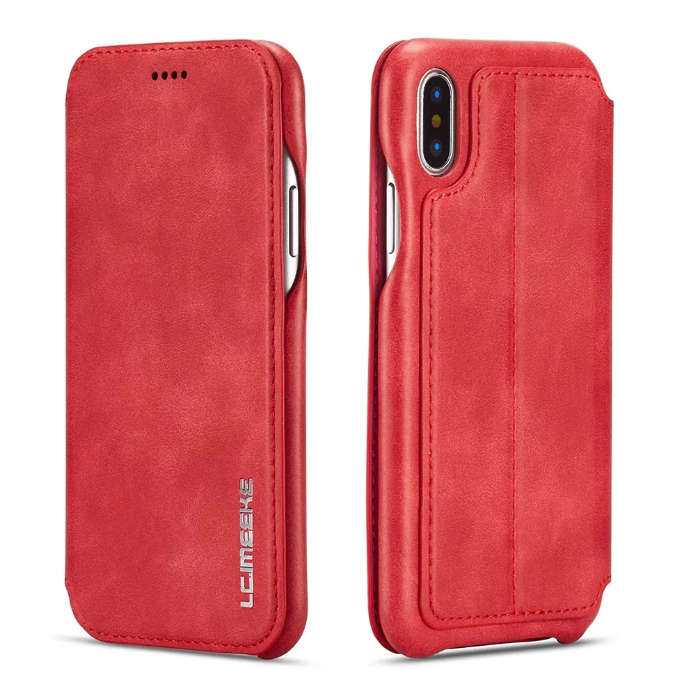 Thumbnail: Funda protectora de móviles de cuero ultrafina de lujo con tapa para Samsung