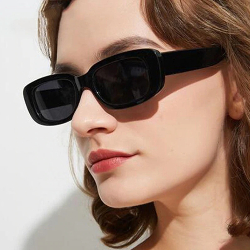 Miniatura: Gafas de sol rectangulares pequeñas para mujer, gafas de sol cuadradas vintage | PARAIRDEVACACIONES.COM