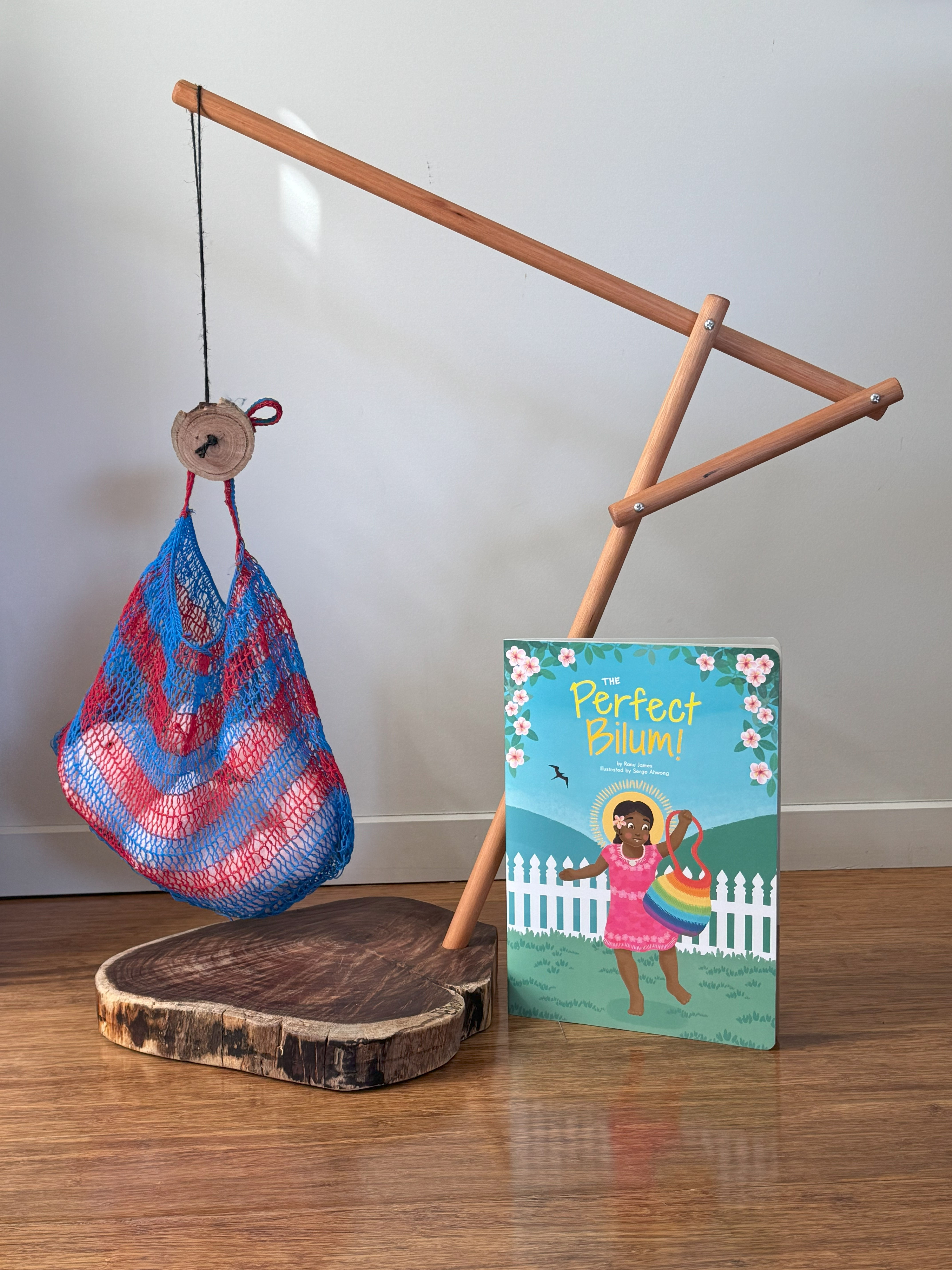 Doll Bilum stand, small Bilum and The Perfect bilum book