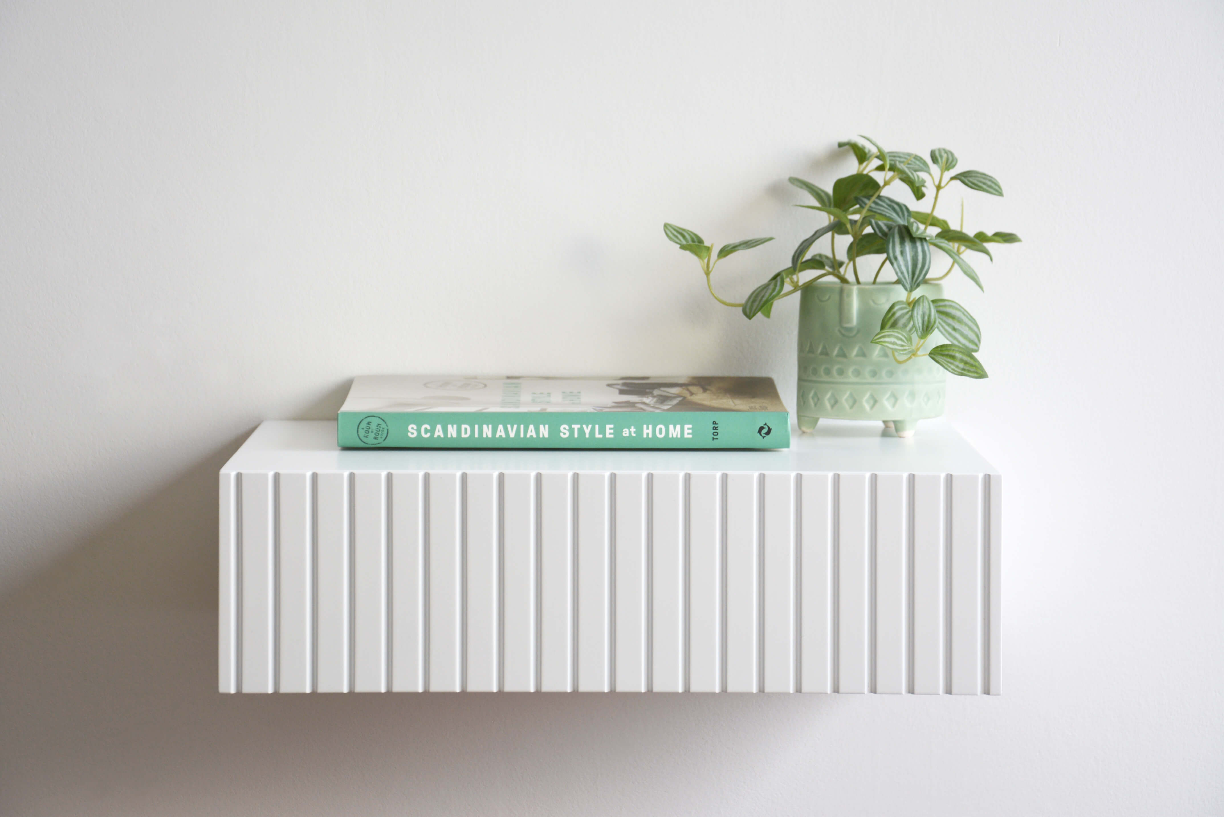 minimalist fluted nightstand