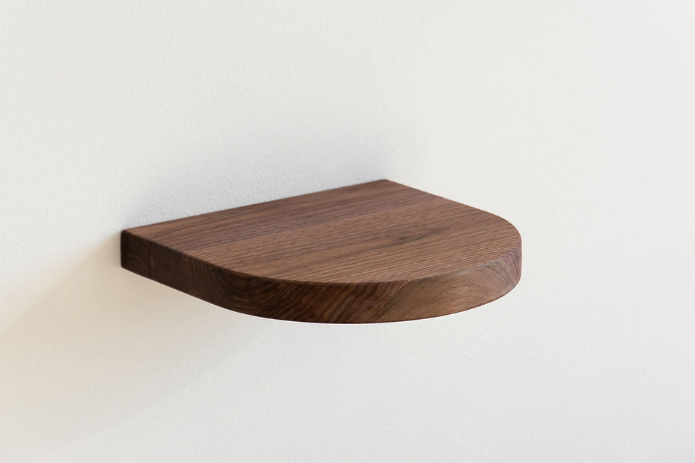 Thumbnail: arch floating shelf walnut