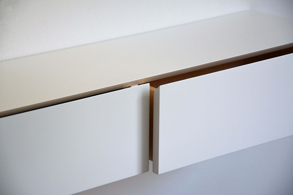 Thumbnail: floating entryway shelf with drawers