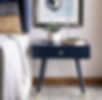mid-century nightstand metallic hardware