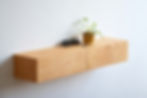 cherry entryway shelf