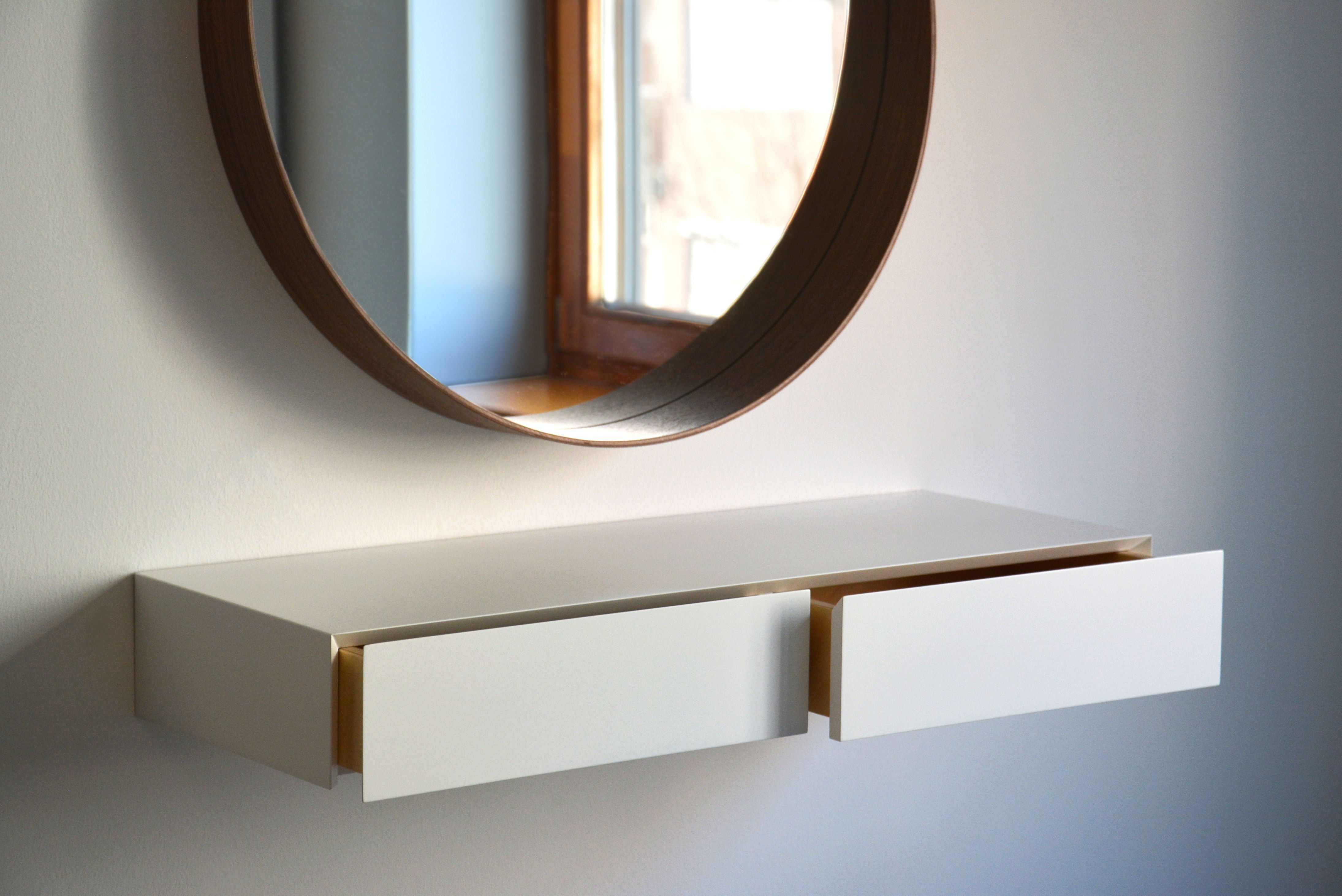 White Floating Dressing Table Mybettershelf Mirror from tj max and wood. white floating dressing table
