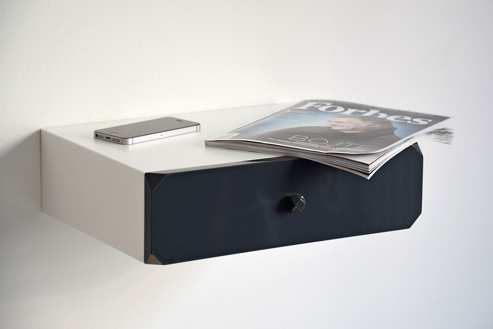dark grey nightstand, geometric furniture, bedroom color, bedroom furniture color
