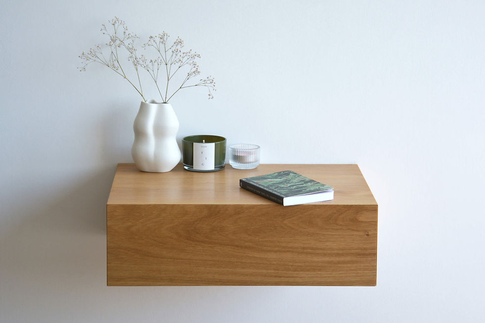 Thumbnail: oak floating bedside table