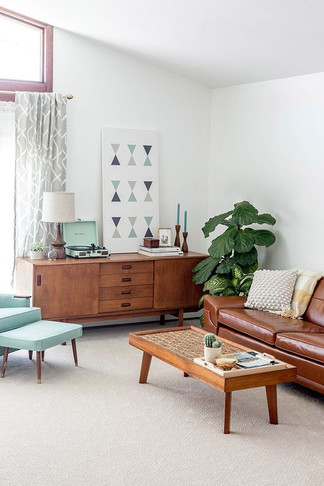 mid-century modern interior design stlyle