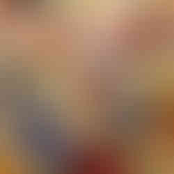 Tiered rows of round glass holders for votive candles, each with a different winter scene and color.