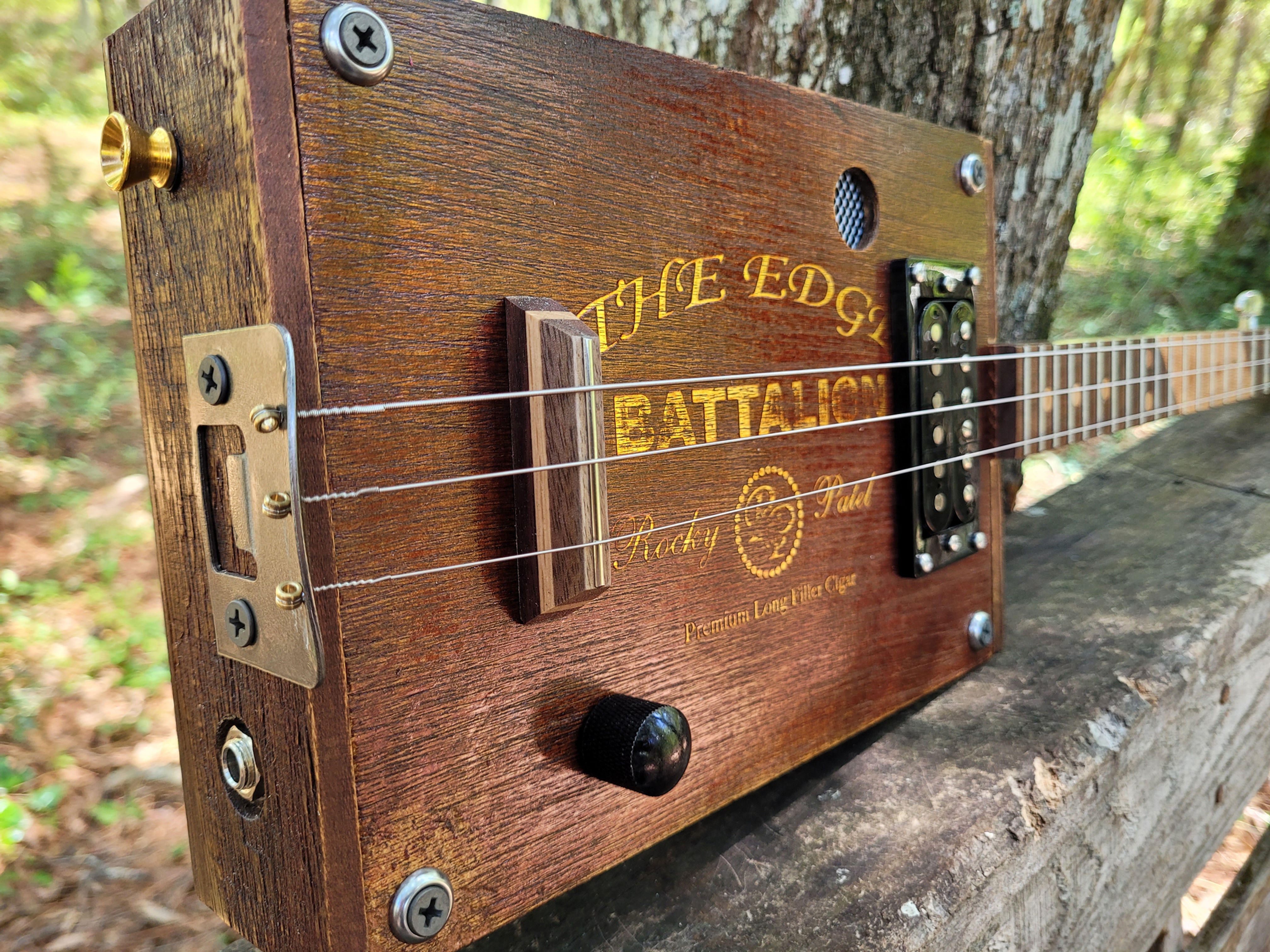 3 String Electric Cigar Box Guitar The Edge Battalion
