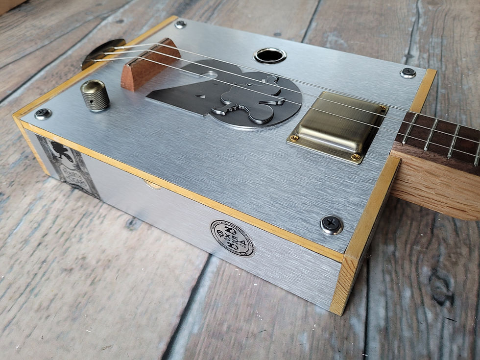 Thumbnail: 3 String Electric Cigar Box Guitar    Acid 20