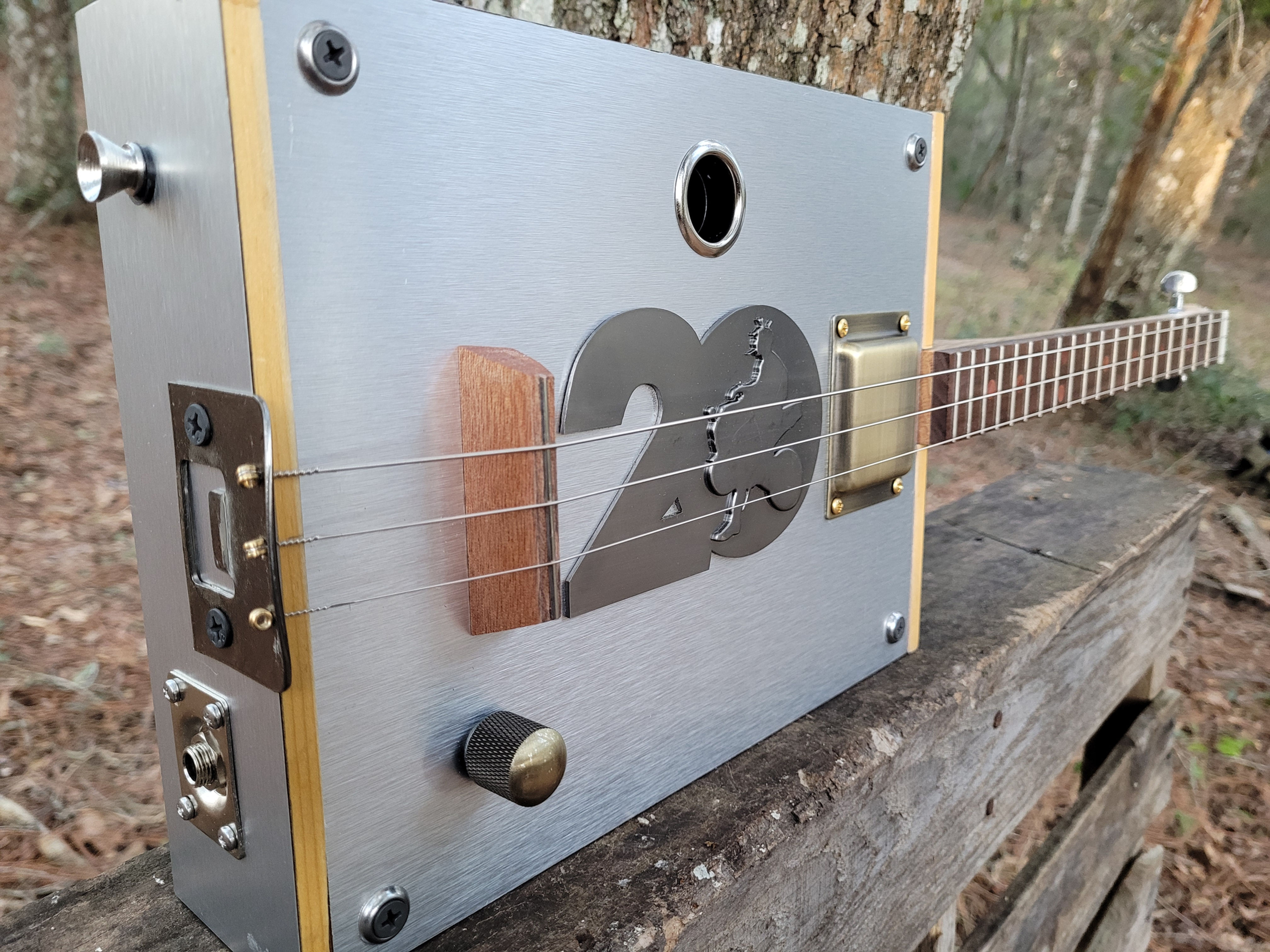 3 String Electric Cigar Box Guitar Acid 20