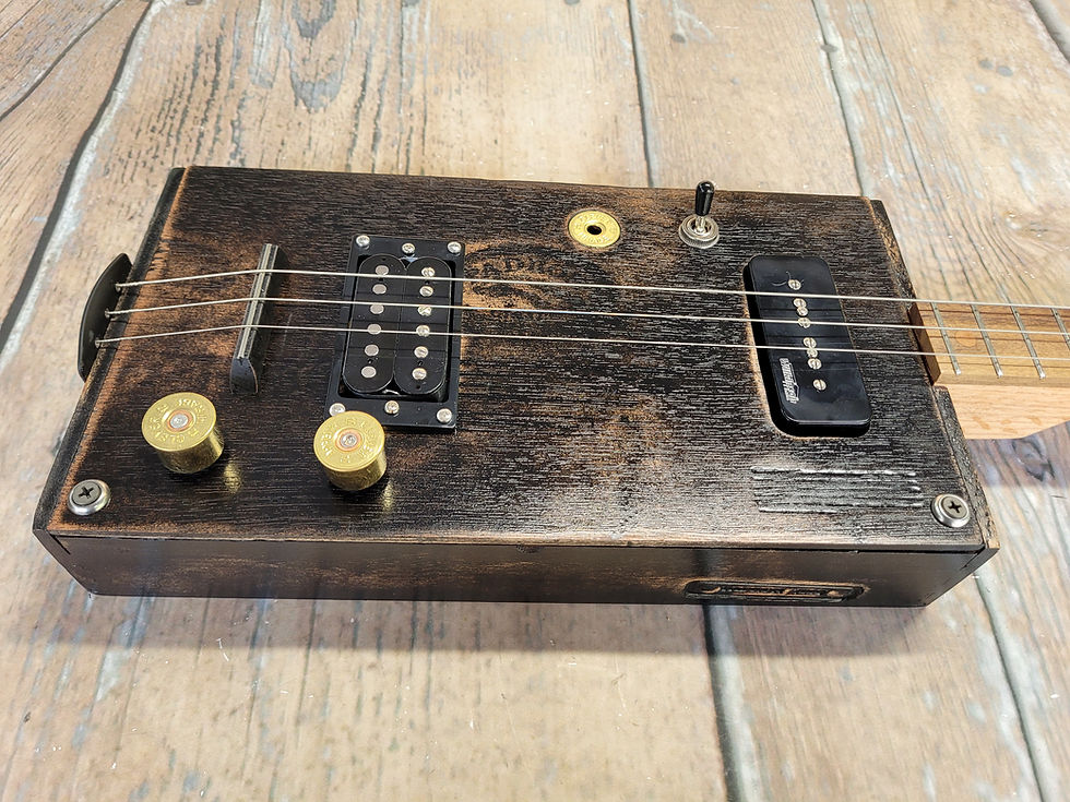 Thumbnail: 3 String Electric Cigar Box Guitar        SwampCaster