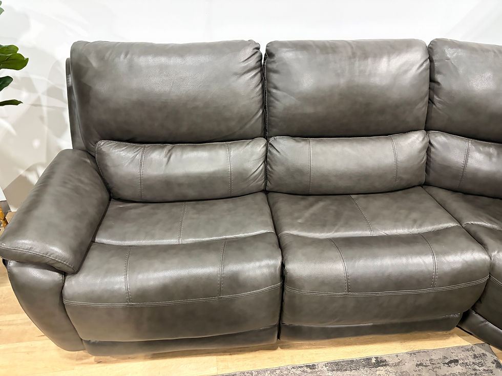 Thumbnail: Wylder Leather Power Reclining Sectional with Power Headrests