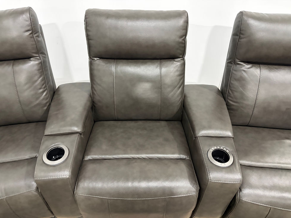 Thumbnail: Issac Leather Power Reclining Home Theater Seating (Delivery Available)
