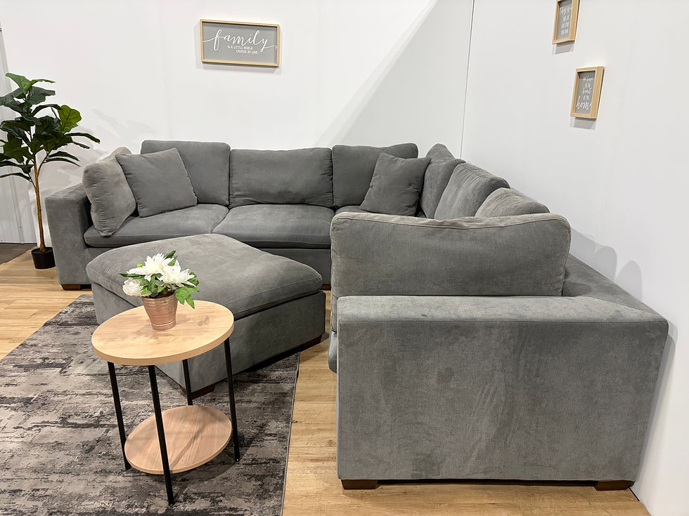 Thumbnail: Thomasville 6 piece sectional gray(Delivery available)