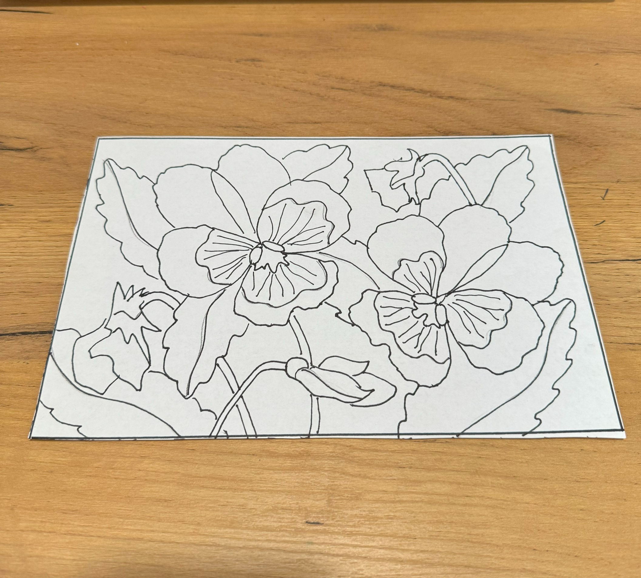 PANSY Rug Hooking Pattern on Monks Cloth Optional Size