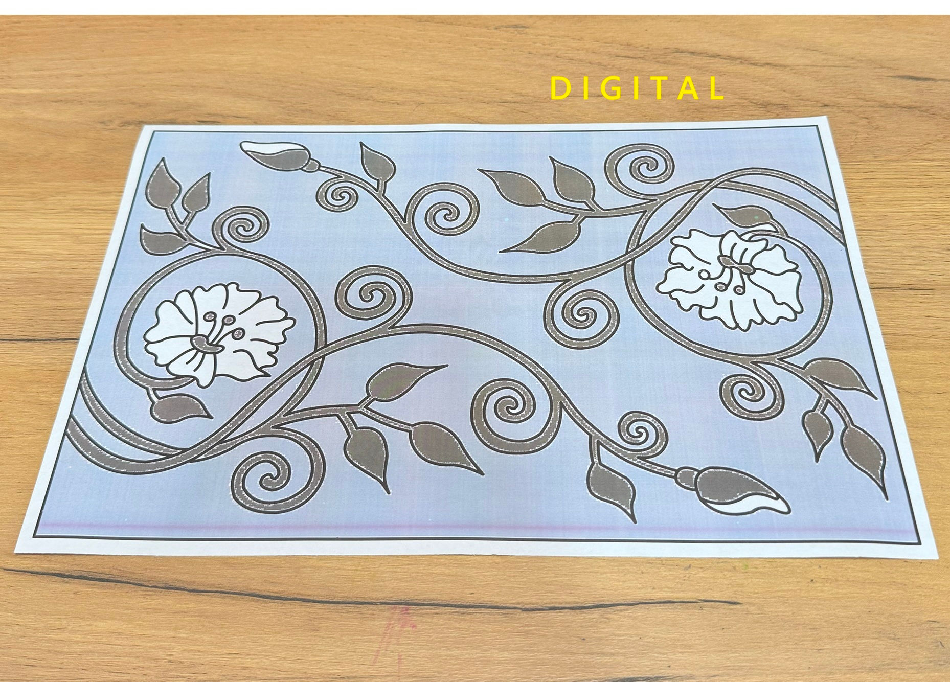 DIGITAL! MOON FLOWER Rug Hooking Pattern Design PDF file