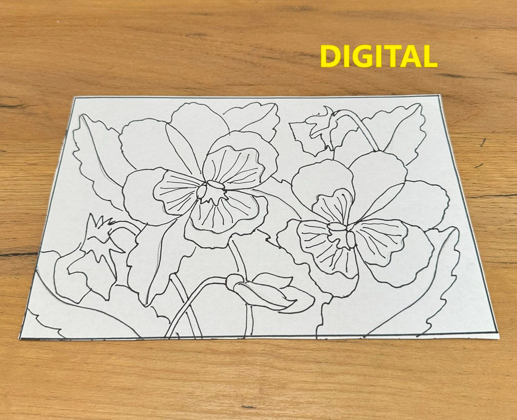 DIGITAL!  PANSY Punch Needle/Rug Hooking Pattern Design PDF