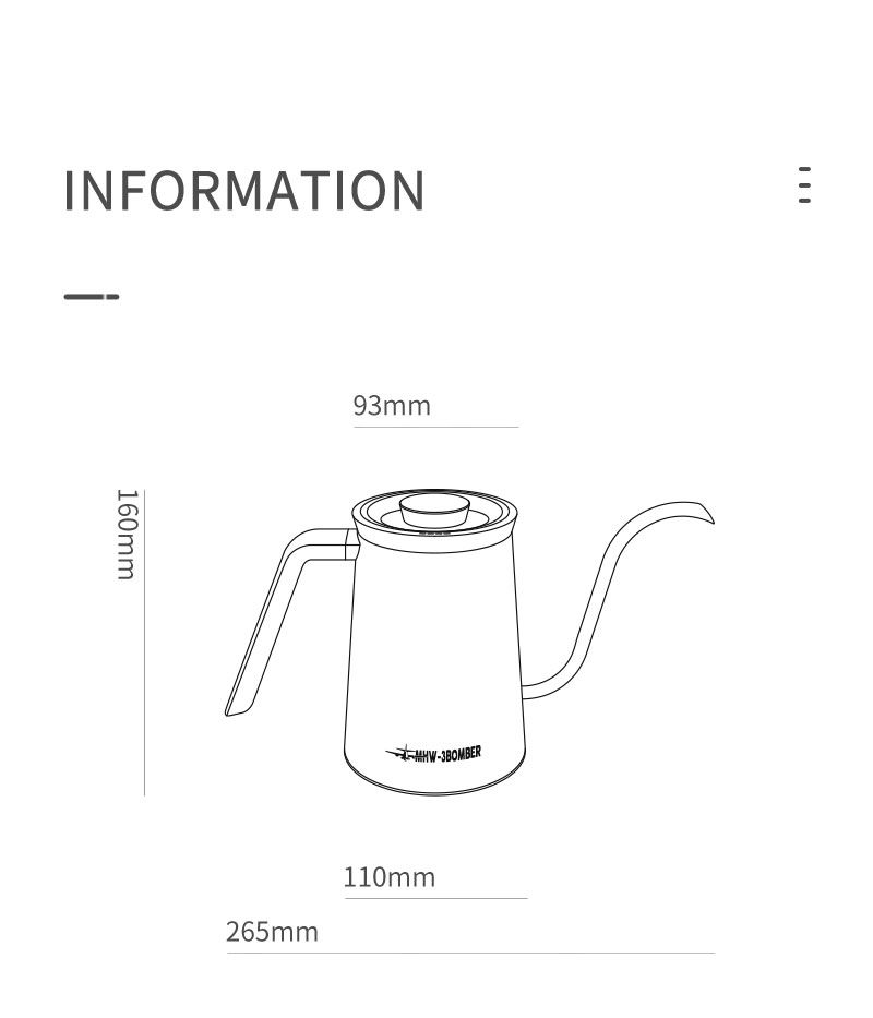 Thumbnail: Black-Assass electric pour over kettle white-600ML
