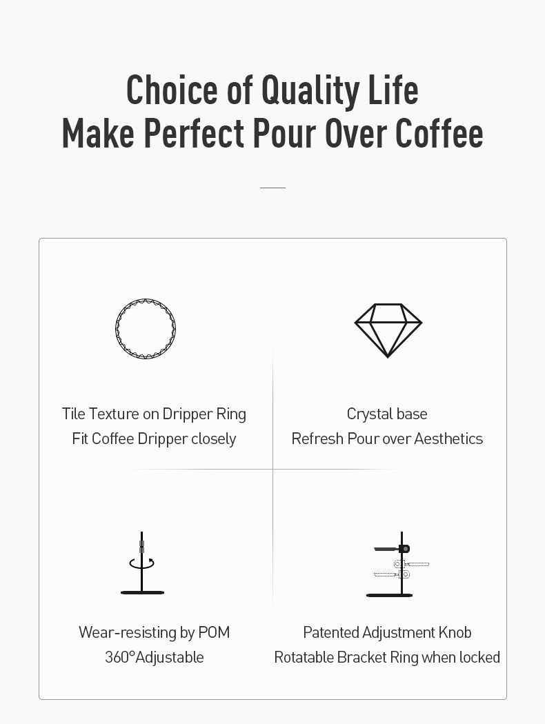 Thumbnail: Muse crystal Pour Over Stand Opti Glass Golden