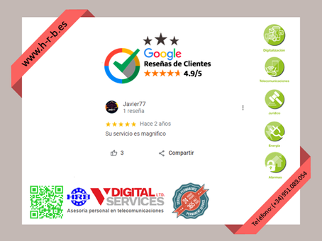 Nuestros reseñas en Google . . .