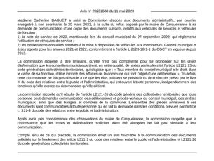 Utilisation des véhicules de service : la CADA fait droit à ma demande