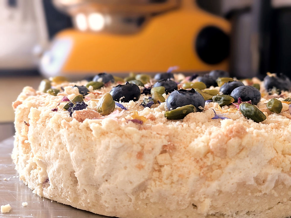 Cheesecake with a Vibrant Raspberry & Blueberry Filling
