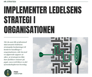Når HR skal omsætte ledelsens strategiske beslutninger til konkrete organisatoriske handlinger
