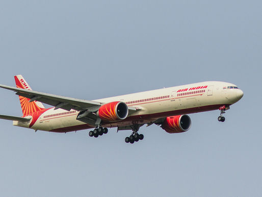 An Air India aircraft landing