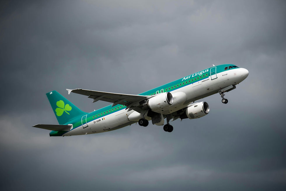 Aer Lingus aircraft. The Irish flag carrier could fly this potential new route