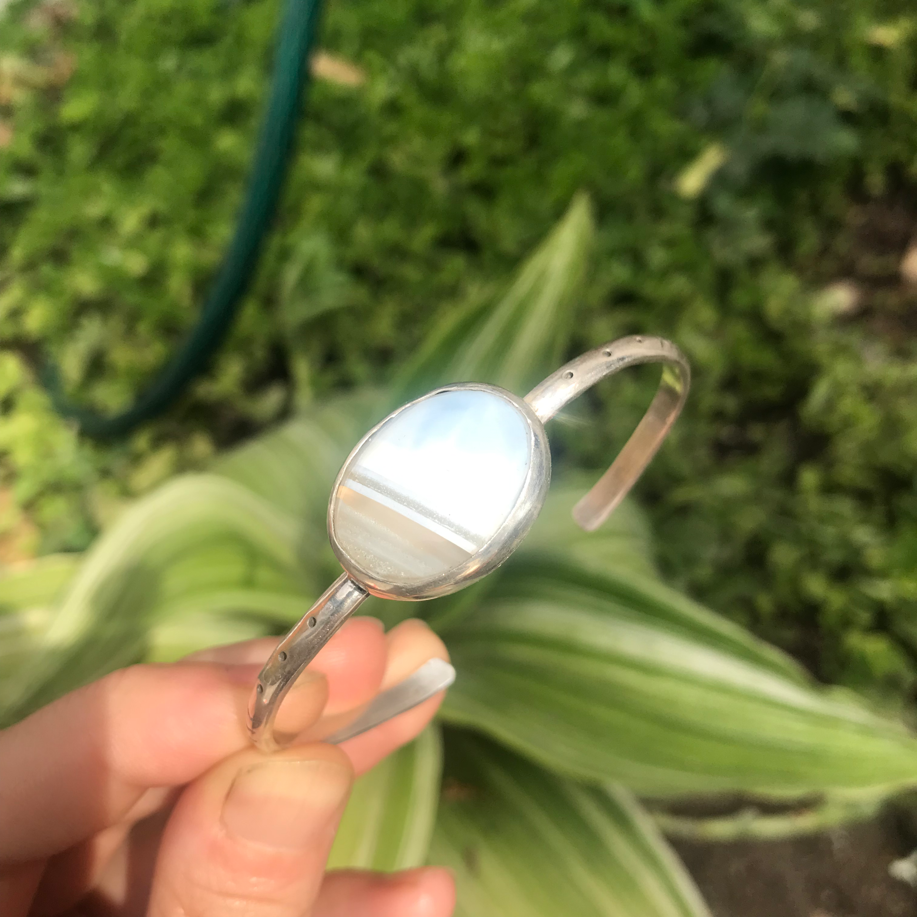 Pulsera ágata azul