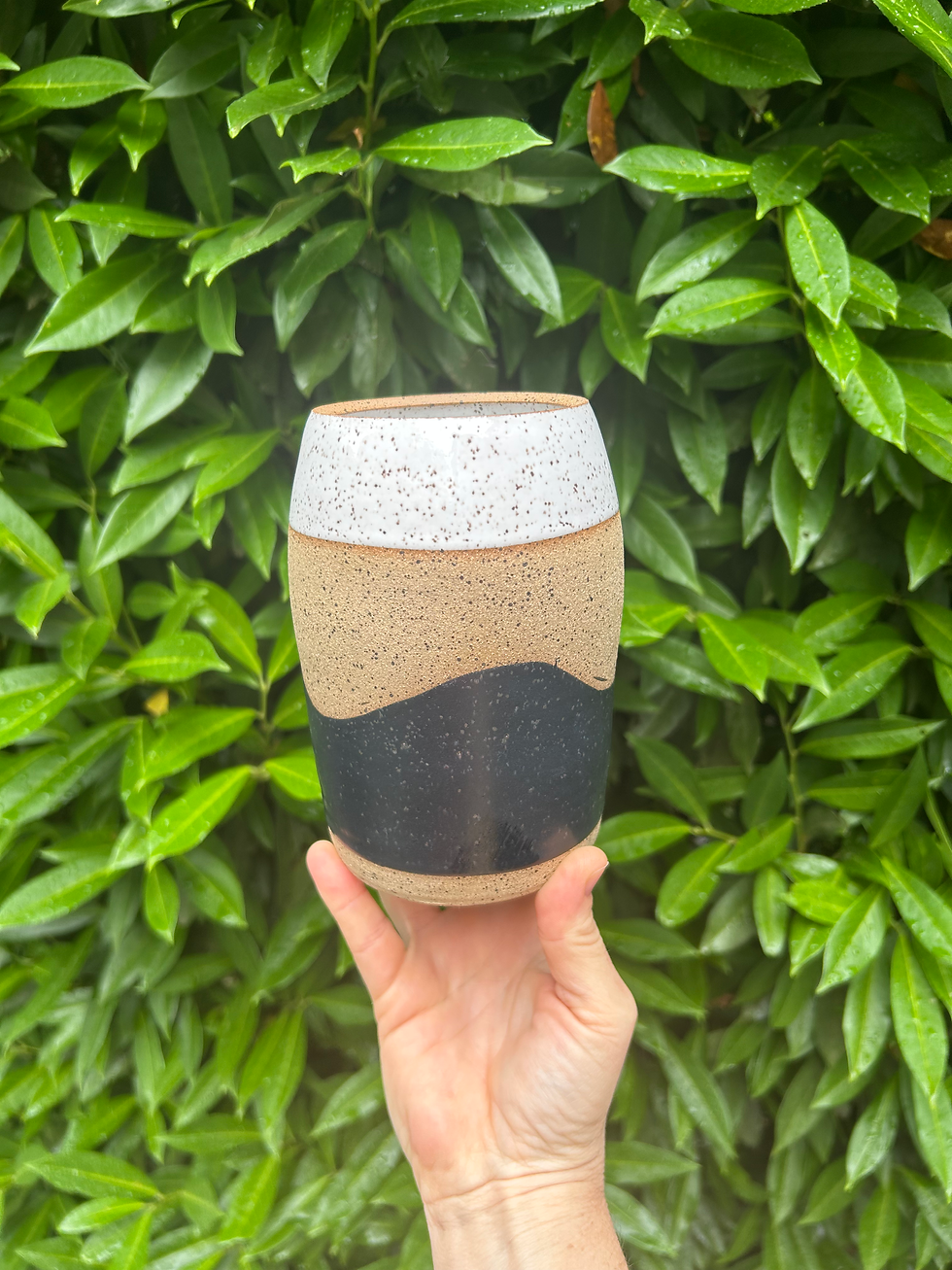 Thumbnail: Wavy Black & White Vase