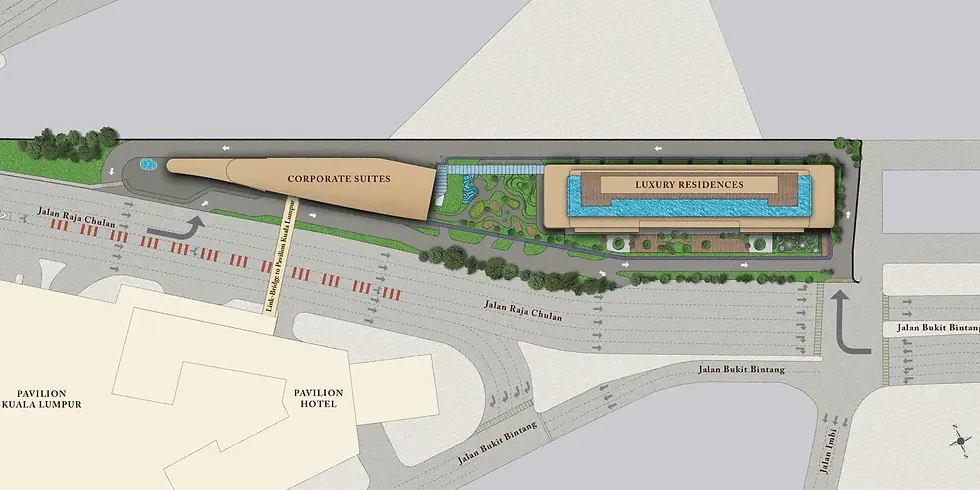 Pavilion square traffic flow plan