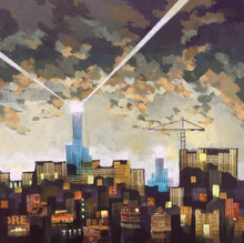 awakening City mixed media 46x50cm