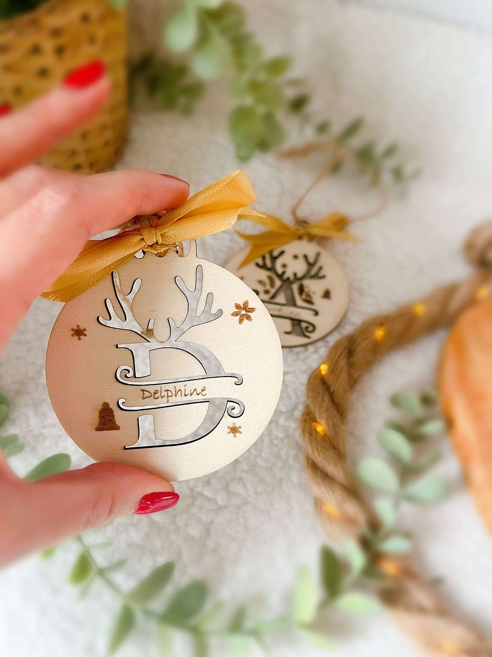 Miniature : Boule de noel monogramme