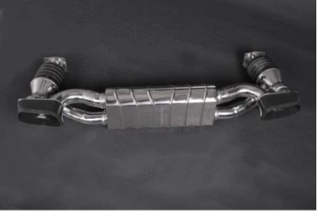 Thumbnail: CAPRISTO PORSCHE 997 TURBO FL & S VALVED EXHAUST & SPORT CATS W C-COATED PIPES