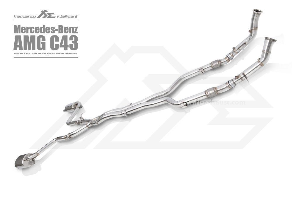 FI Exhaust Mercedes-BENZ C43/C400/C450 (W205) AMG Style Quad Tips 2015+
