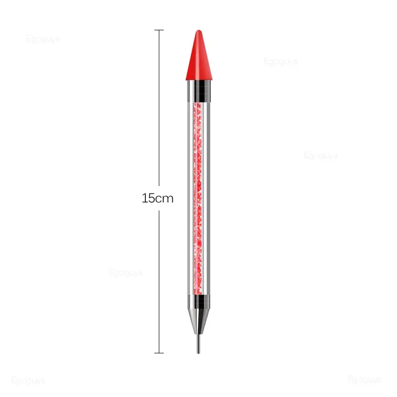 Thumbnail: 1PC Dual Heads Acrylic Metal Dotting Wax Pen Rhinestones Gem Picker