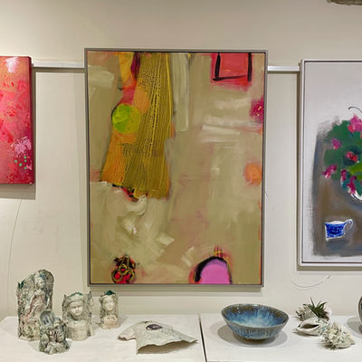 Cartmel Ground Gallery Exhibition with painting by Rosie Wates
