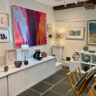 Exhibition of paintings, prints, ceramics in charming Cartmel gallery