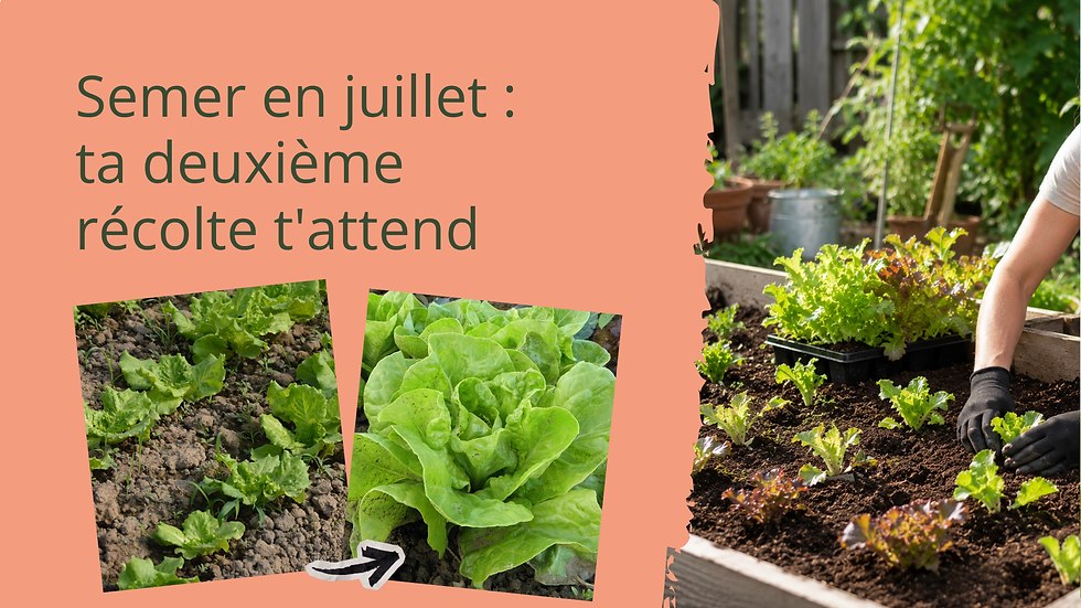 Semis de radis et épinards dans un potager ontarien en juillet