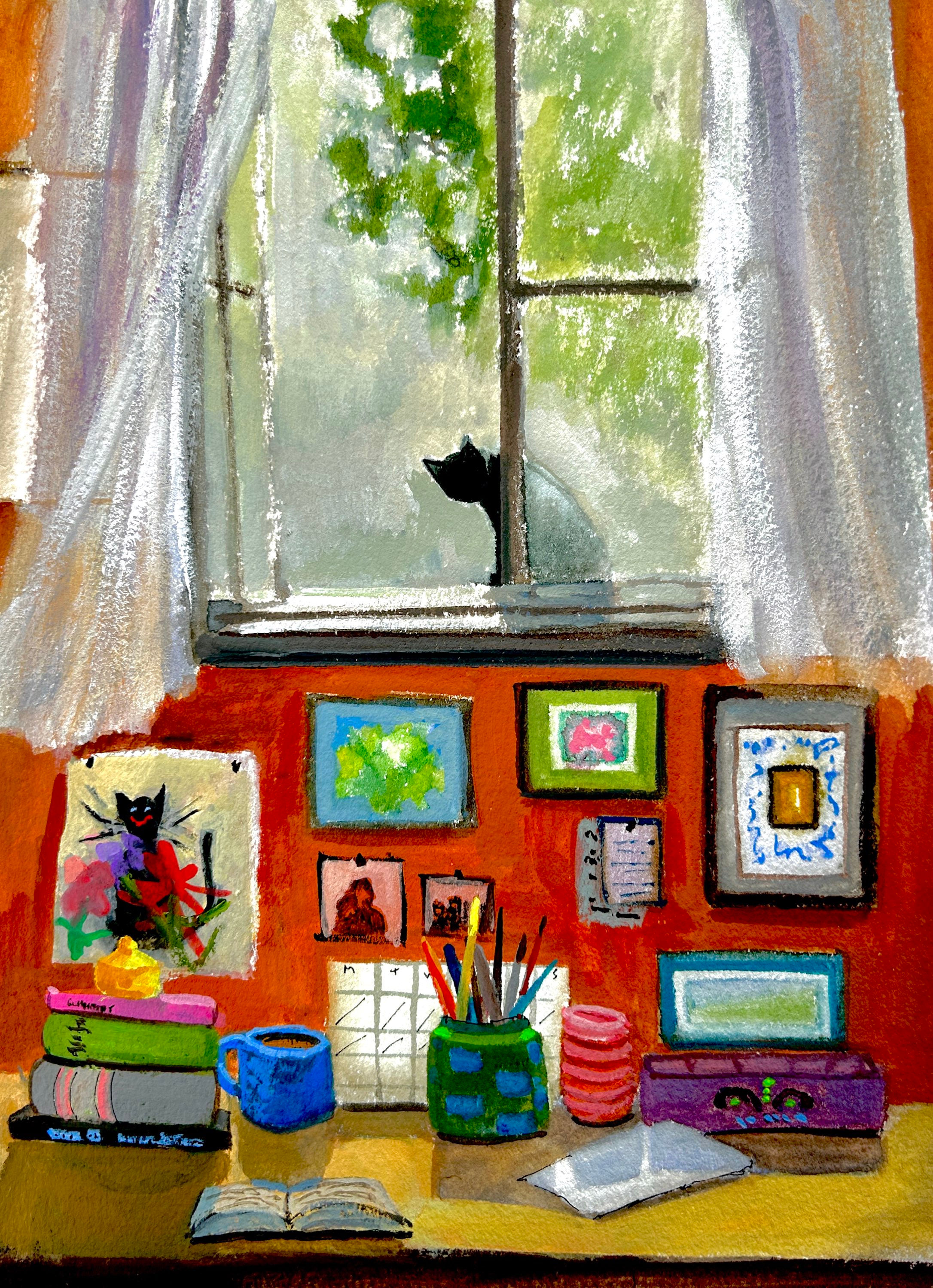 The black cat is a fan of the fog,  but…