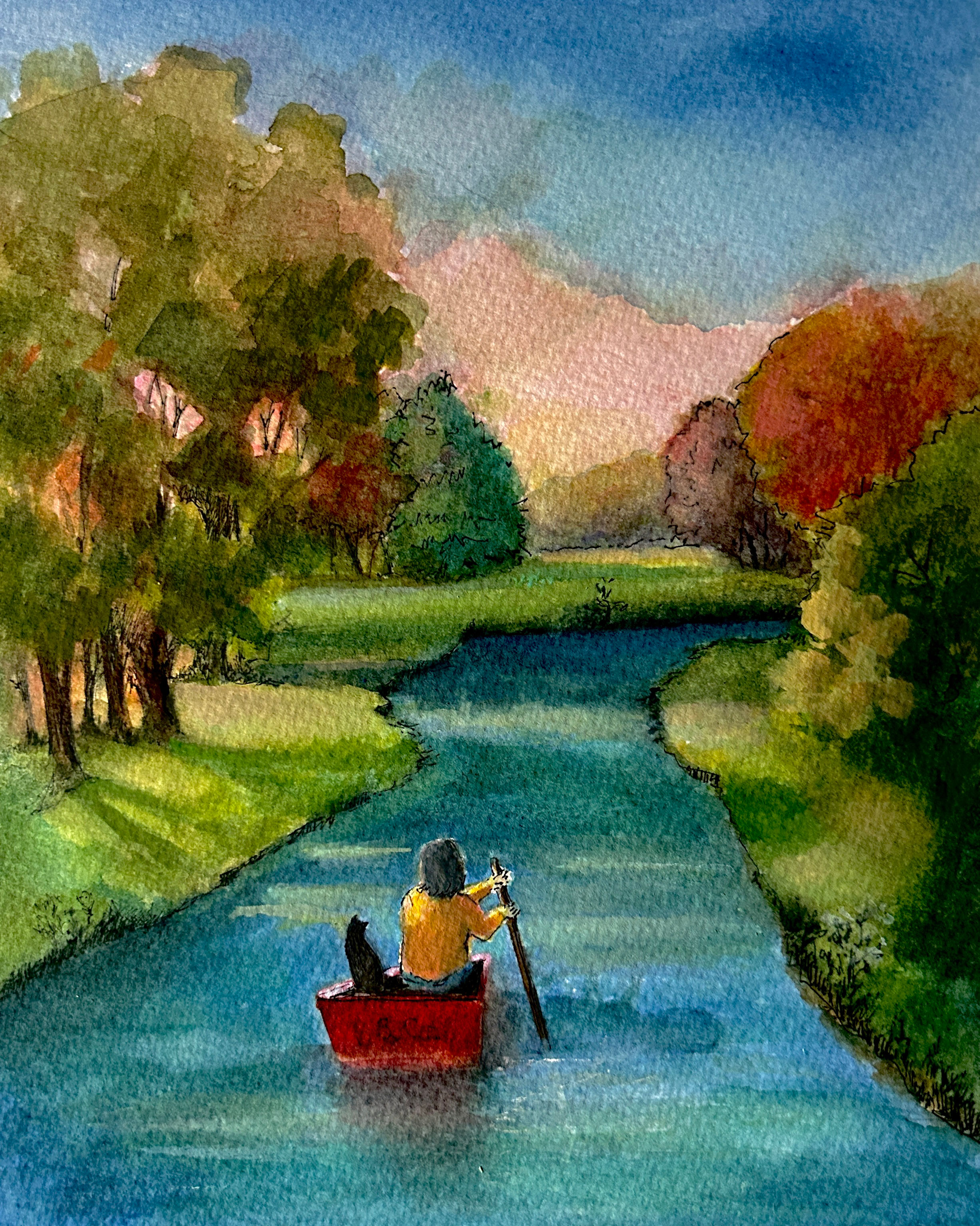 Early rowing on the river